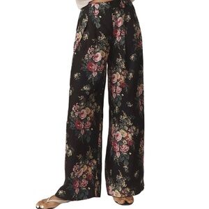 THE AVERY LINEN PLEATED WIDE-LEG TROUSERS BY MAEVE